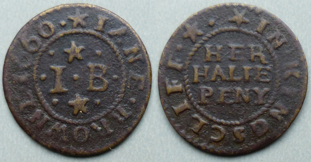 King's Cliffe, Jane Browne 1660 halfpenny King's Cliffe, Jane Browne 1660 halfpenny